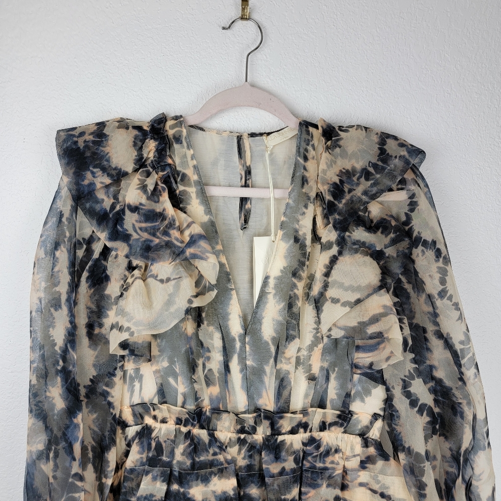 NWT Ulla Johnson Adelaide Printed Silk Minidress SS23 Runway Size 2 - Picture 9 of 15